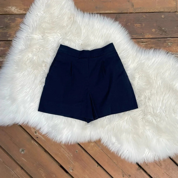 Wilfred Navy Blue Highrise Shorts - Picture 9 of 10
